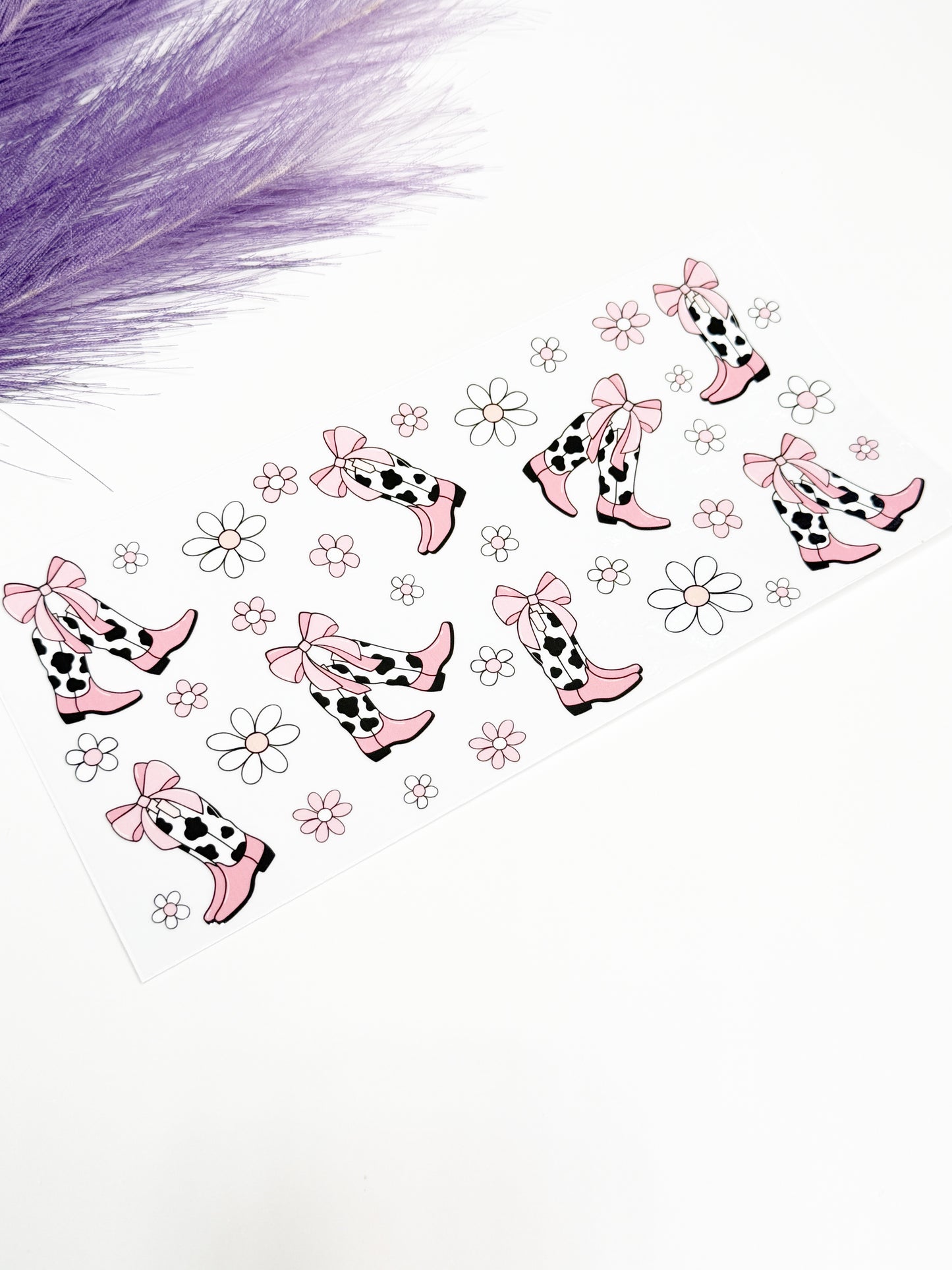 Cow Print Boots and Daisies Wrap-1593