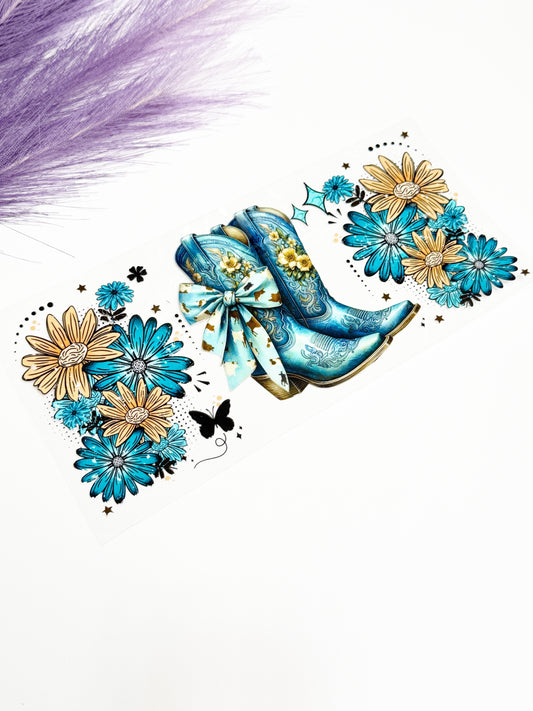 Blue Boots and Flowers Wrap-1600