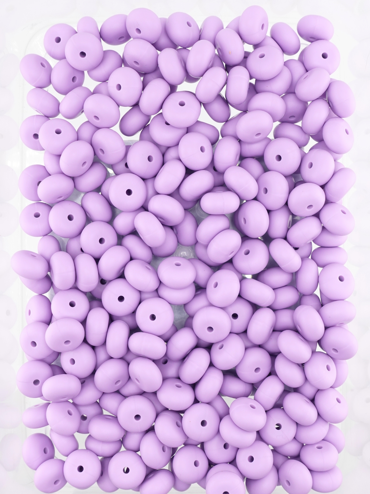 Collection of lavender purple colored silicone spacers