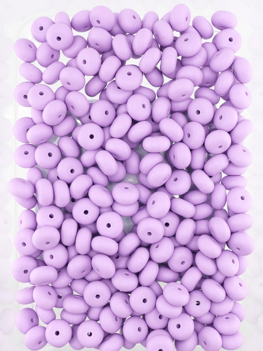 Collection of lavender purple colored silicone spacers