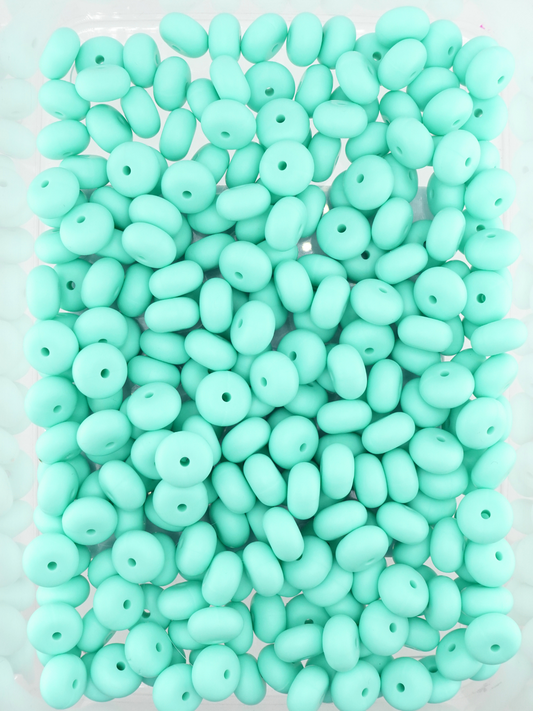 Collection of matte mint colored silicone spacers