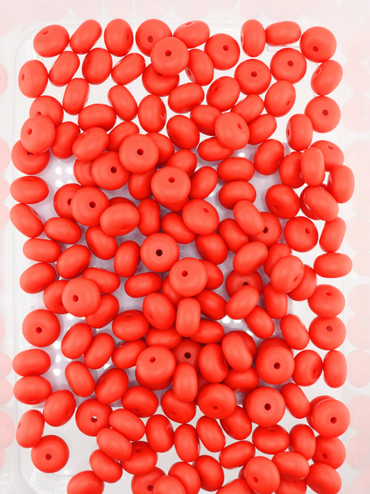 Collection of red matte colored silicone spacers