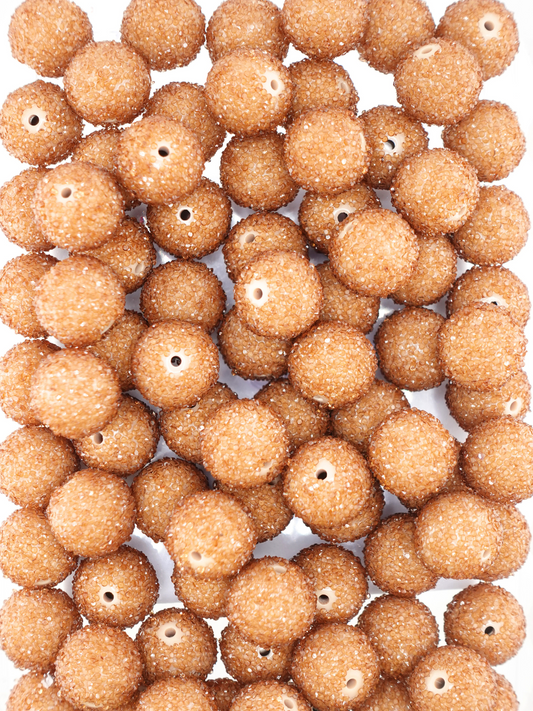 Collection of sugar beads in the color brown