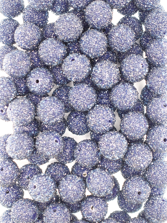 Collection of sugar beads in the color navy blue
