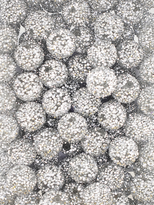 Collection of sugar beads in the color silver