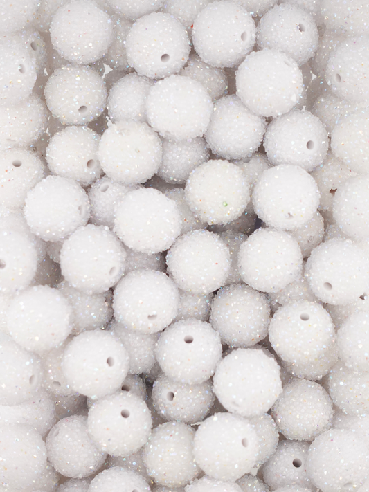 Collection of sugar beads in the color white
