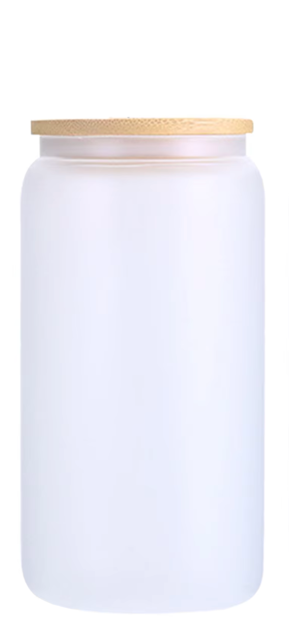 16oz GLASS Tumbler (NON-SNOWGLOBE) Clear & Frosted