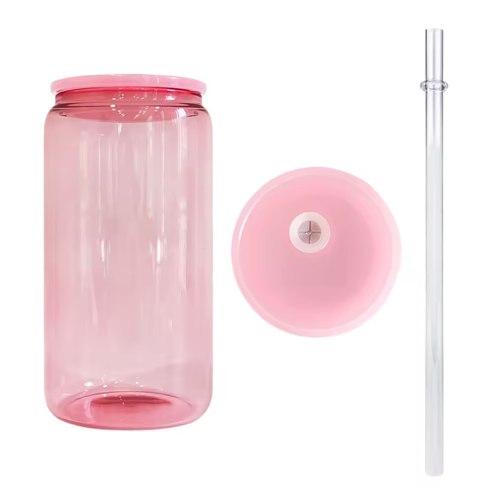 16oz ACRYLIC Jelly Color Lid and Straw (NON-SNOWGLOBE)