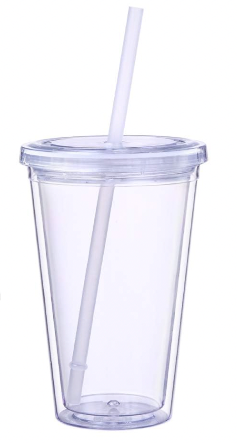 16oz Acrylic Snow Globe Tumbler