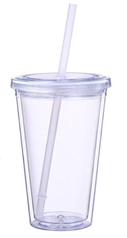 16oz Acrylic Snow Globe Tumbler