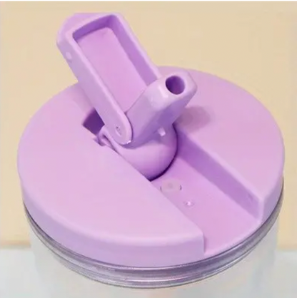 20oz ACRYLIC Flip-Top Snow-Globe Color Lid and Straw
