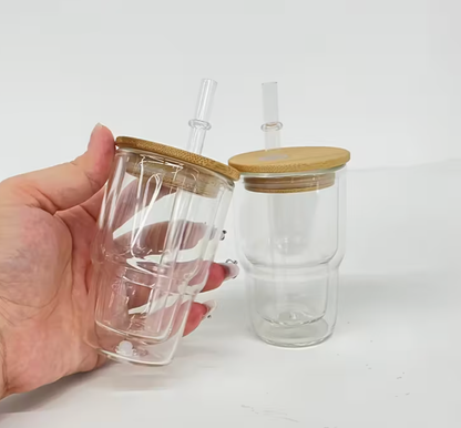 3oz Glass Snow Globe Shot Glass