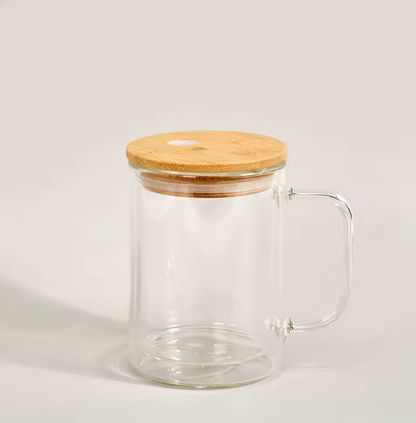 15oz Glass Snow Globe Mug w/Handle