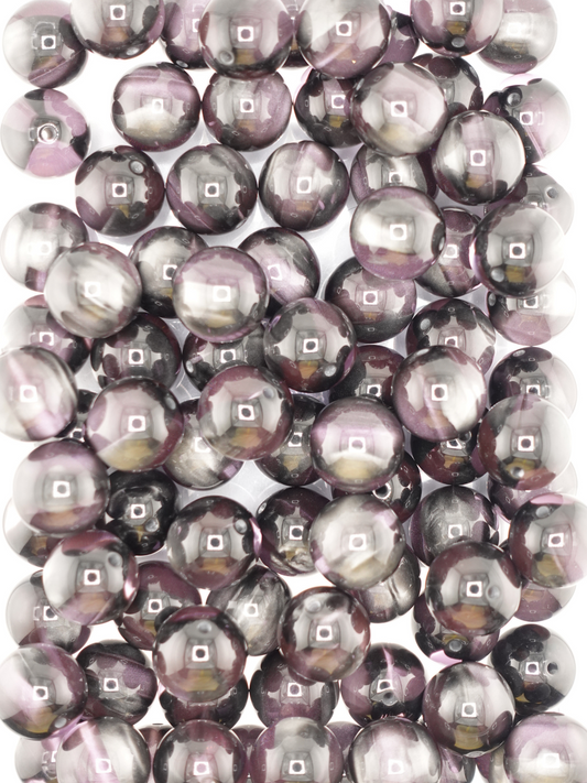 Collection of volcano beads in the colors black and purple