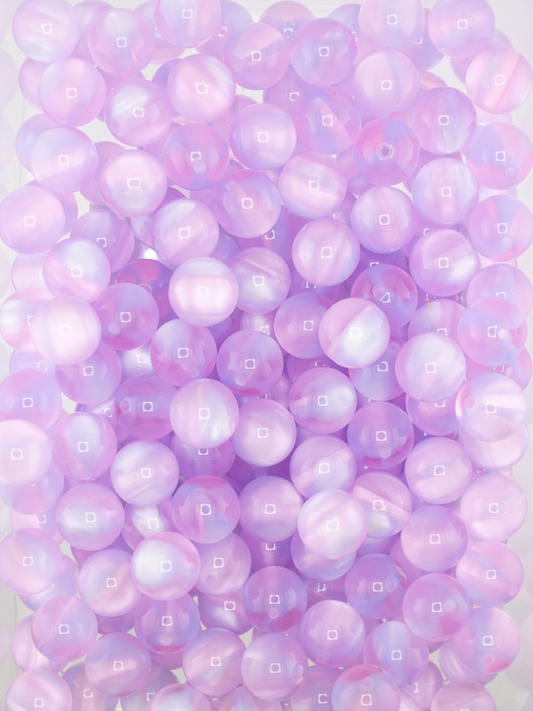 Collection of volcano beads in the colors lavender and lilac