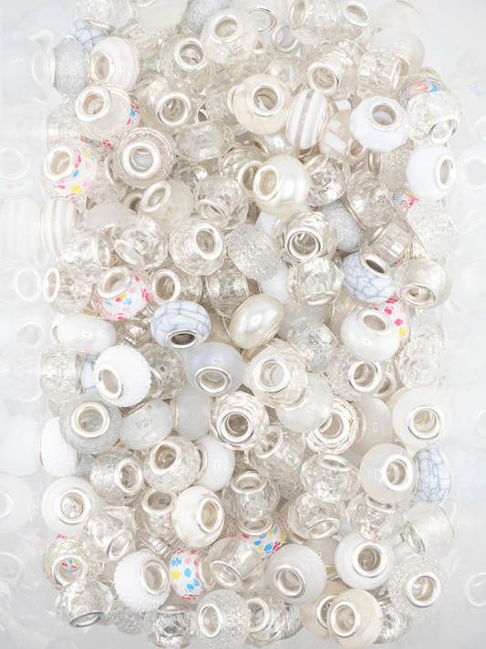A mix of white colored spacers