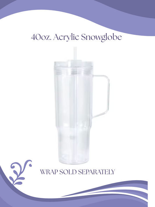 40oz Acrylic Tumbler w/Handle-Customizable